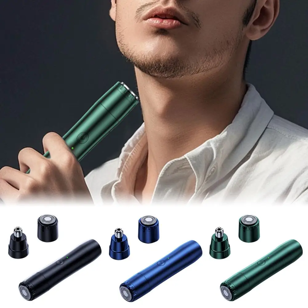 

Электрический триммер для волос в носу, ушах, перезаряжаемый вращающийся на 360° триммер для носа, безопасная безболезненная бритва для бровей, портативная бритва для волос R7L1