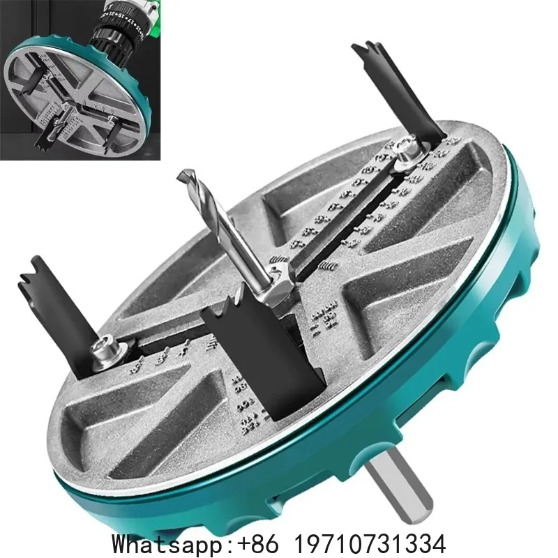 

Adjustable Hole Saw Woodworking Hole Opener Cutting Tools Diameter 45mm-130mm Universal Hole Opener for Gypsum Board Cork Board