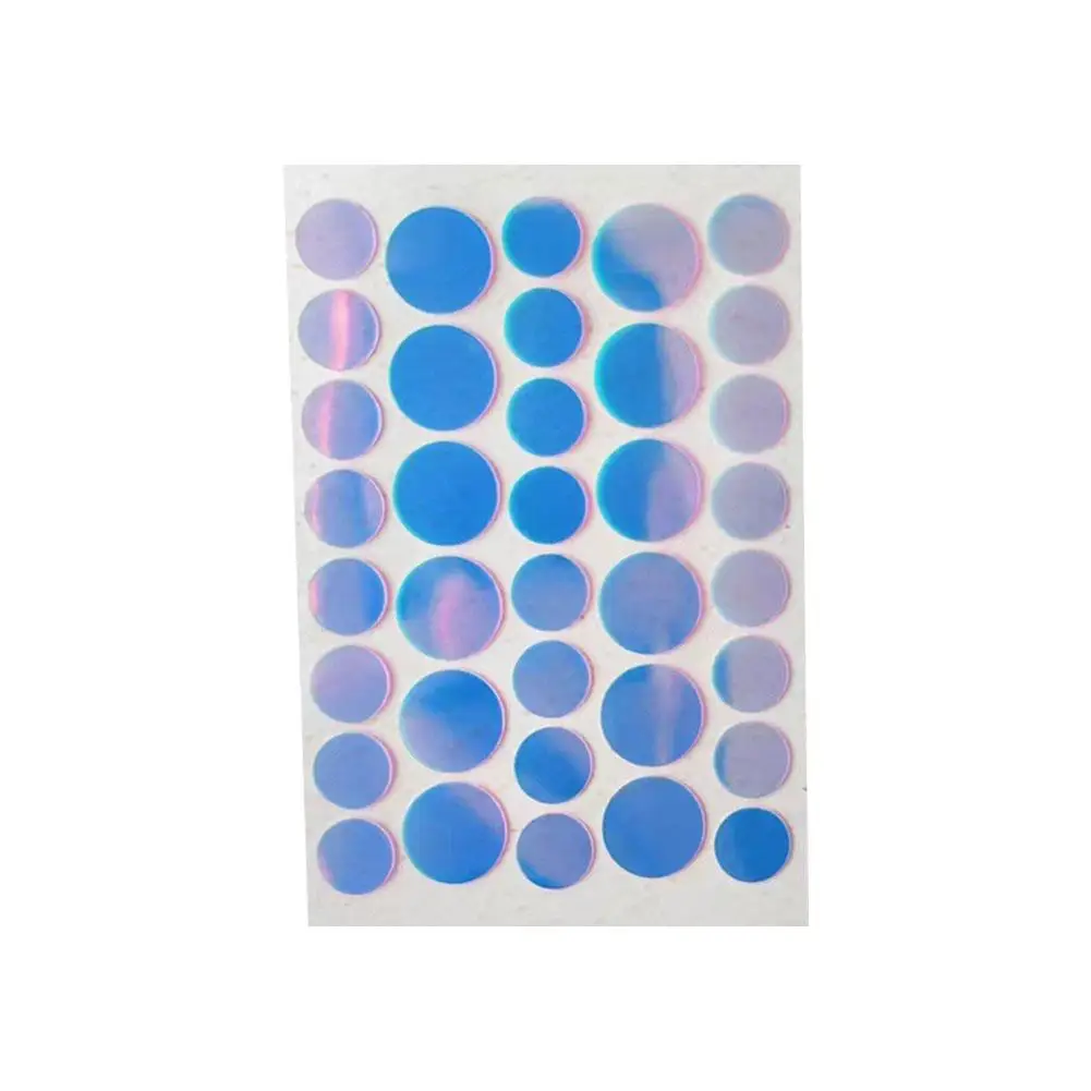 Laser Round Shape Pimple Patches Colorful Hydrocolloid Pimple Face Care Cute Strong Sticker Healing Patches Absorption Zit N5m2