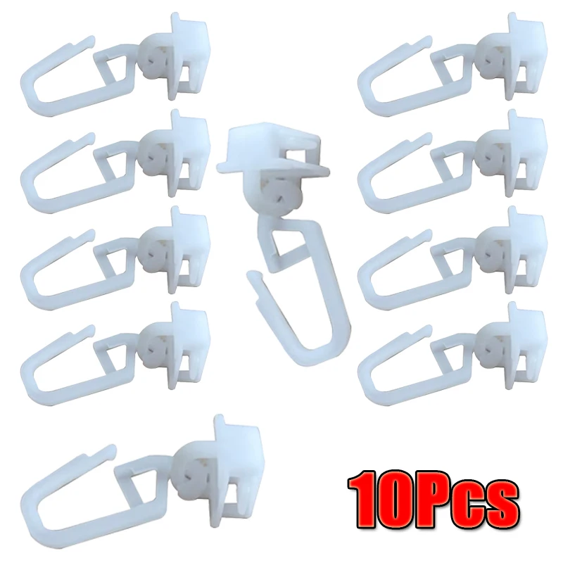 10Pcs Curtains Hooks For Volvo Man Iveco Rear Rail Daf106 Gliders Runners Car Sunshade Curtain Straight Track Buckle Clip Tool