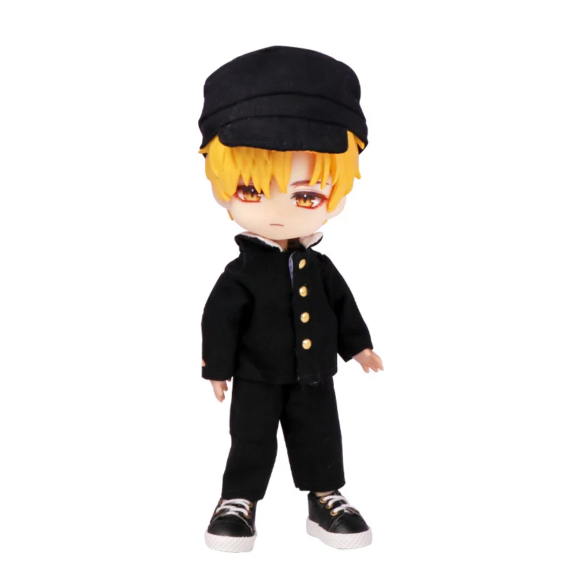 Ob11 Baby Kleding Japanse School Uniform Pak Jurk Up Pak Voor Ob11 1/12 Pop Outfit Dagelijks Casual Accessoires Voor Kinderen