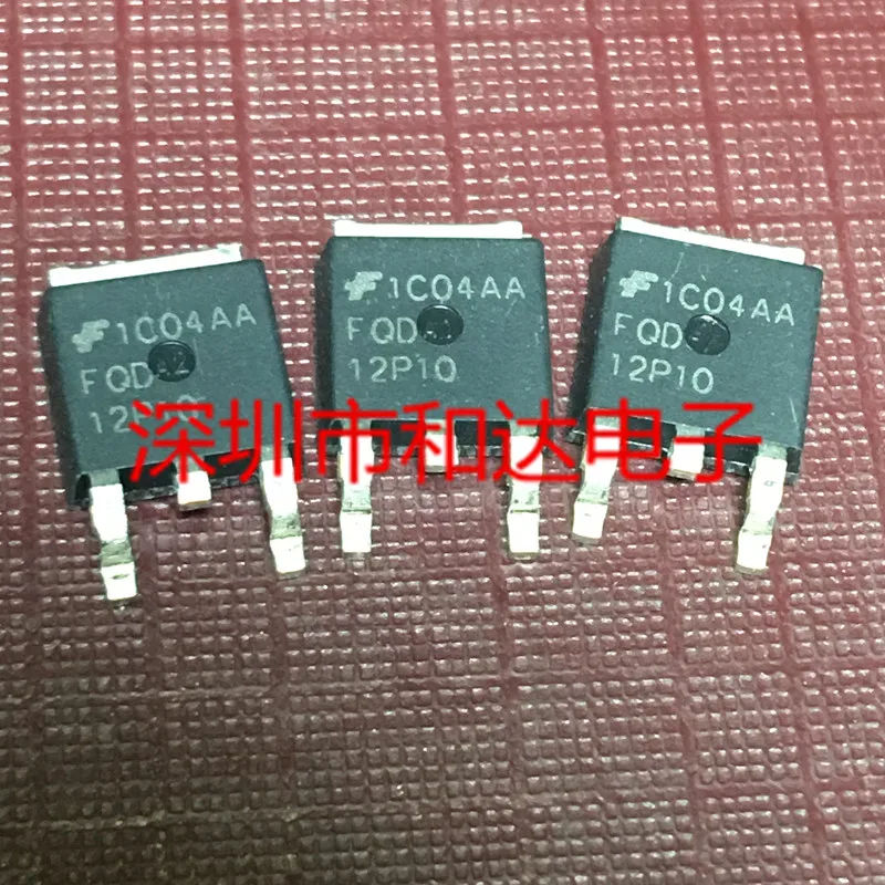 

10pcs orginal new FQD12P10 MOS field effect tube TO-252 100V 9.4A