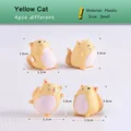4pcs Yellow Cat