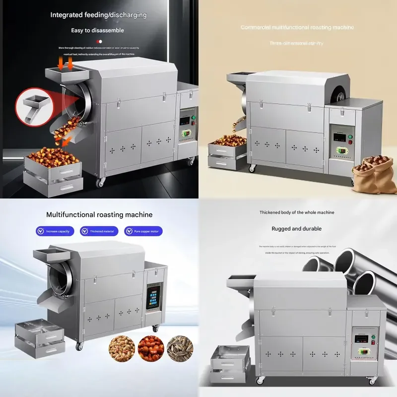 

2026 Automatic Continuous Nut Roasting Machine Industrial Conveyor Belt Type for Peanut Hazelnut Almond Commercial Use