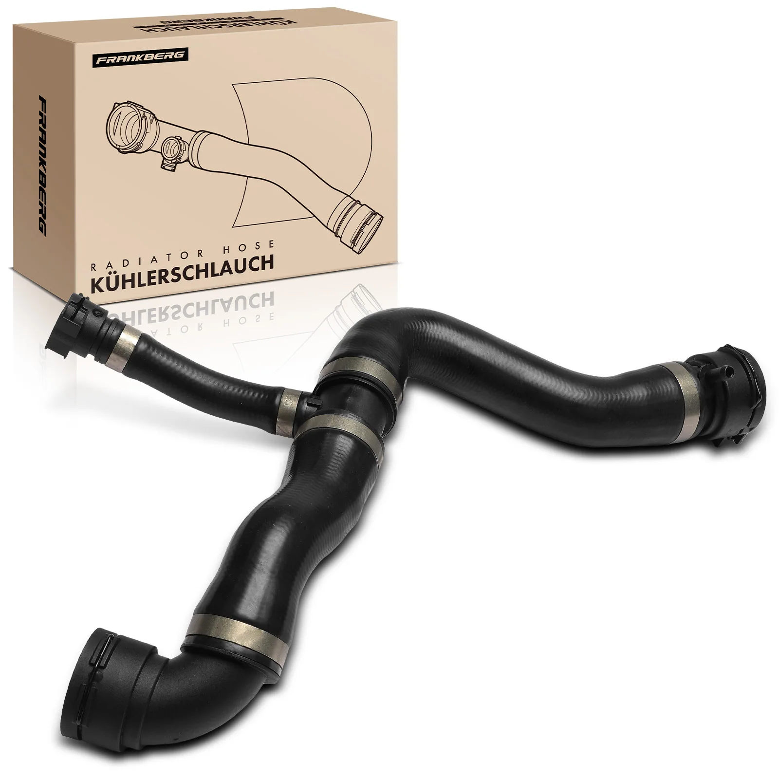 Frankberg 1x Radiatorslang Koelwaterslang voor BMW E81 E90 E91 318d120i118i 320i 2.0L Bj vanaf 2007 054089 17127566031