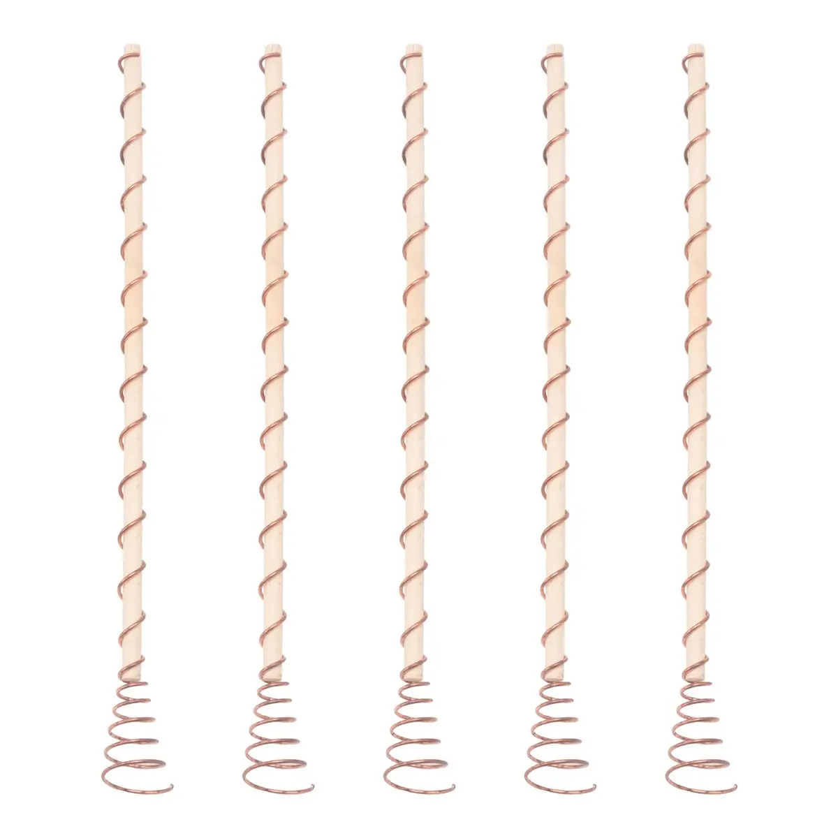 Final~~5PCS Electroculture Plant Stakes Long Copper Plant Garden Stakes Electroculture Copper Coil Antennas for Growing Garden