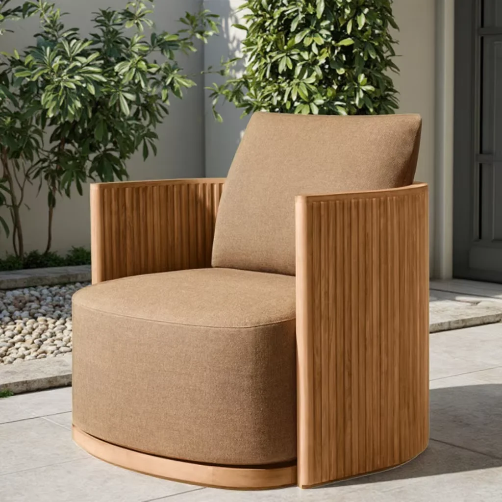 

*All-Weather Portable Patio Wood Summer Chair All-Terrain Outdoor Timber Furniture Set Garden and Park Lounge Chair Set