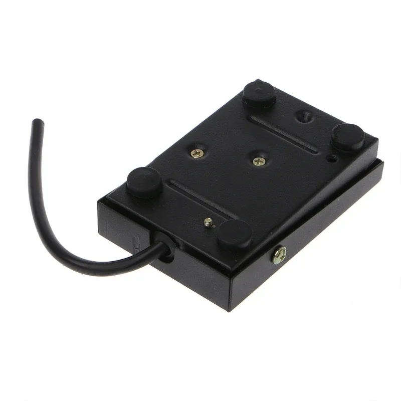 1pcs Metal Foot Switch Controller SPDT Foot Pedal Self Reset Cable 12cm Momentary 1NO1NC 10A/250V