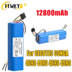 New 12800mAh Li-ion Battery for CECOTEC CONGA 4090 4490 4690 4590Robot Vacuum Cleaner 14.8V 18650 4s2p