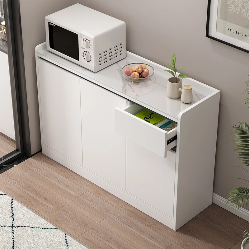 

-+-Nordic White Kitchen Storage Cabinet Classic Tall Narrow Kitchen Storage Cabinet Solid Wood Armoire Rangement Furniture Home