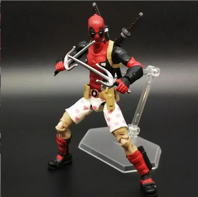 Marvel Avengers Joint Action Figure, Modèle de dessin animé créatif Deadpool, Ornement personnalisé, Jouet pour enfants,、