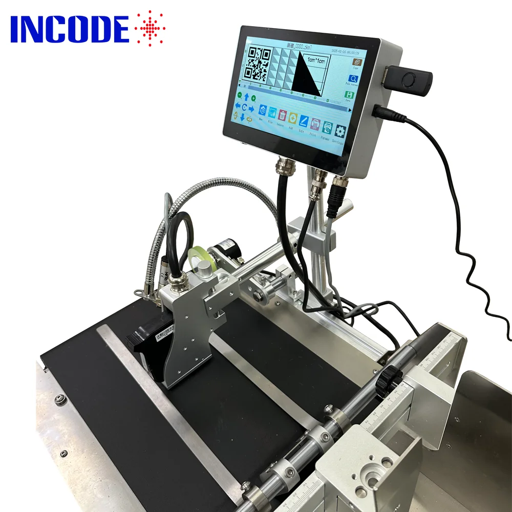 INCODE V7 Series Semi-Automatic Thermal Inkjet Printer 600dpi Resolution Fast Dry Ink Expiry Date Paper Coding Machine New