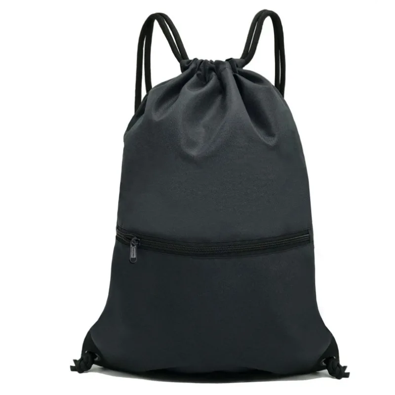 

Sport Drawstring Pocket Simple Backpack Men's and Women's Fitness Backpack Lightweight Basketball Bag Oxford Zipper Bag