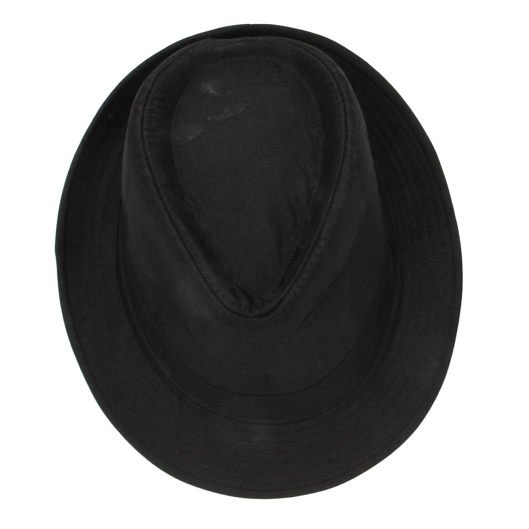 TEXU  Black Fedora Plain Hat Outfit Accessory For Gangster Fancy Dress