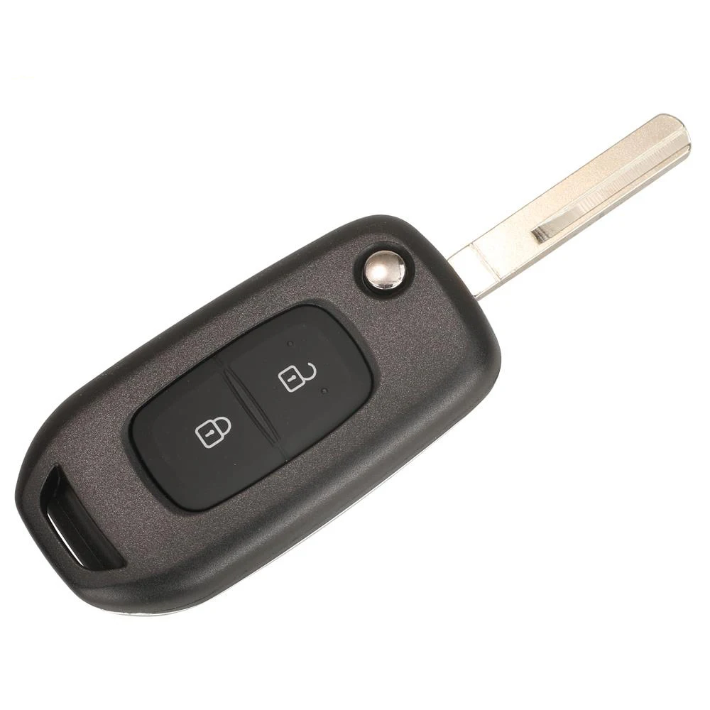 Jingyuqin 2 pulsanti Flip Smart Remote Car Key Shell Fob Case per Renault Dacia Logan 2 Logan II 2018 2019 2020