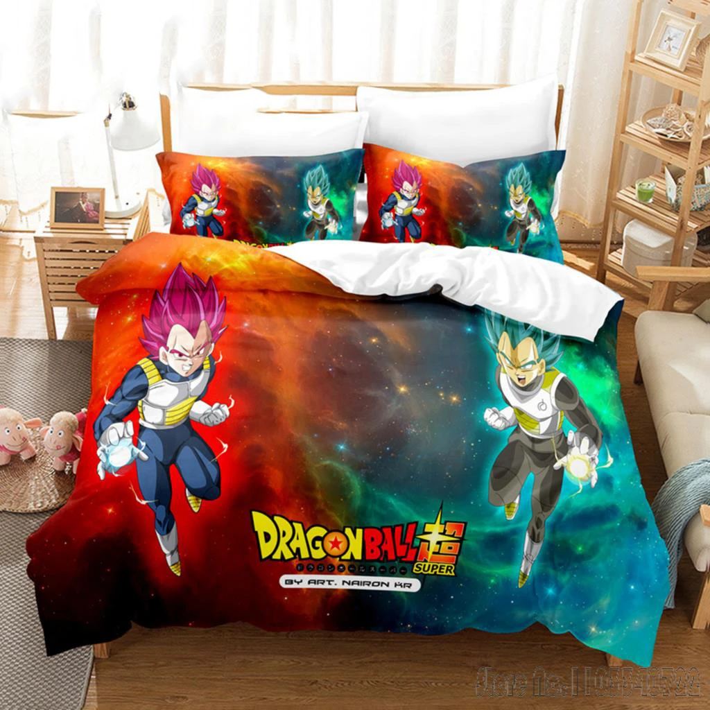 

Japanese Anime Dragon Ball Son Goku Bedding Set Kids Cartoon Children Boy Bedroom Single Queen King Quilt Duvet Cover Bedclothes