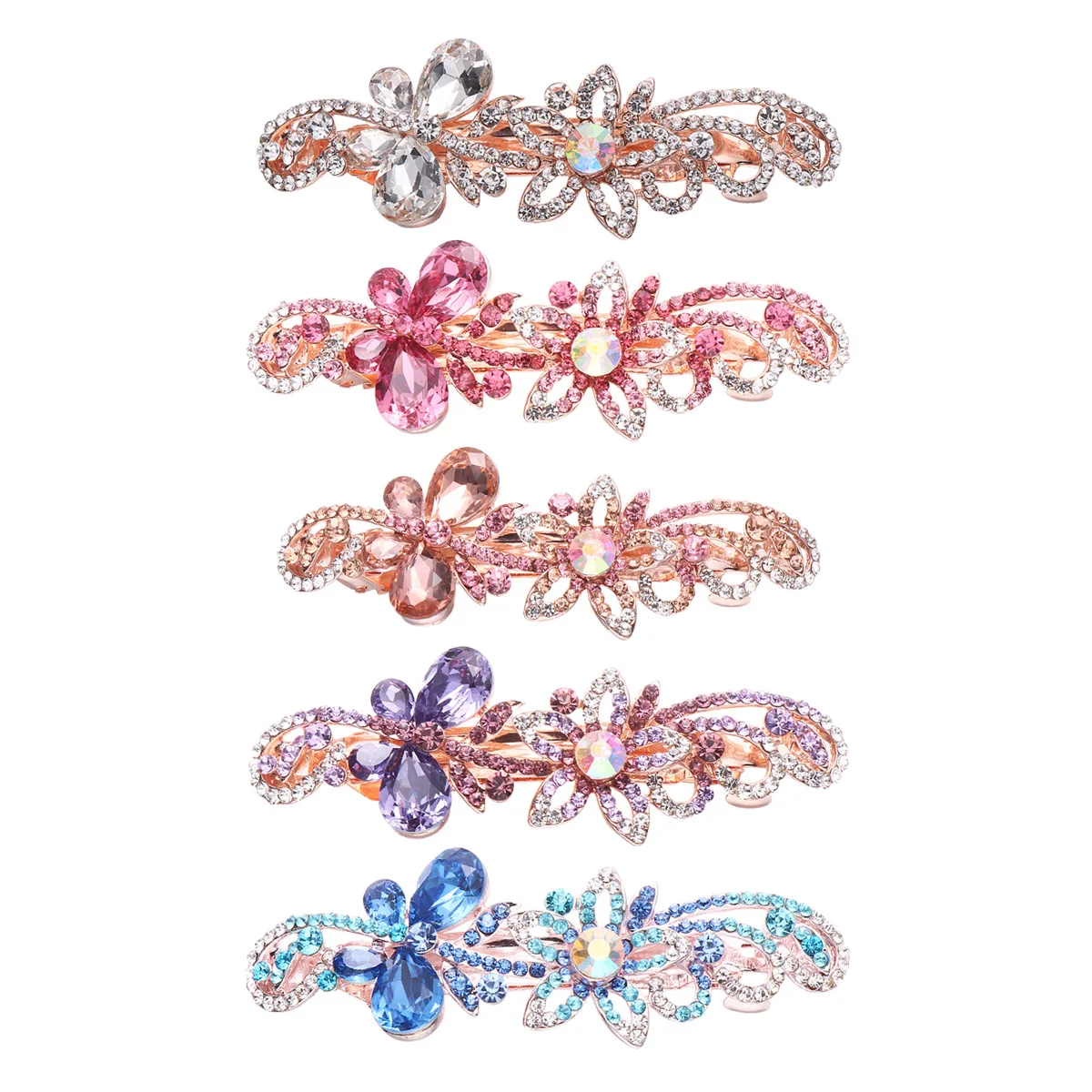 

Rhinestone Clip Womens Accessories Sparkling Barrettes Elegant Party Headwear Fancy Hair Pins for Women Girls Gift Hair