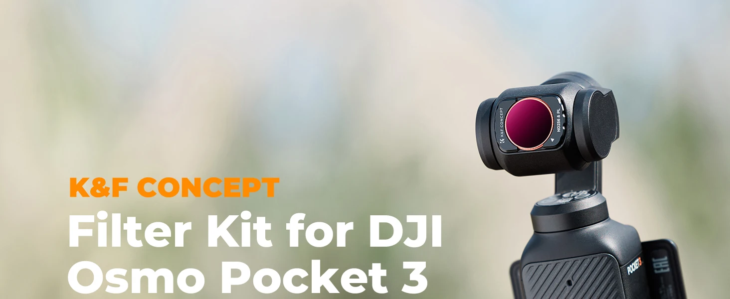 K&F Concept UV CPL ND Filter 6er-Set für DJI OSMO Pocket 4 Pocket 3 2-in-1 ND CPL Filter PL in ND16 ND32 ND64 ND256 für Action-Kamera – Detail 1