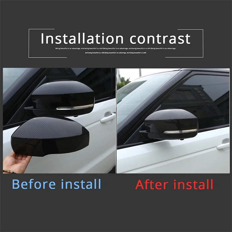 ABS Carbon Fiber For Range Rover Sport L494 2014-2017 ABS Plastic Side Rearview Mirror Cover Trim For Landrover Discovery 4 5