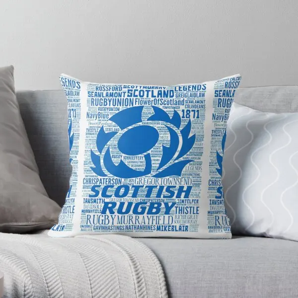 Sru Scotland Rugby  Printing Throw Pillow Cover Office Case Sofa Decor Bed Home Bedroom Throw Car Pillows not include One Side