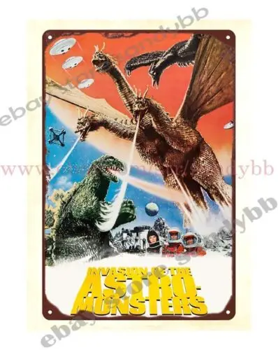 accessories the home 1965 Invasion of Astro-Monster movie poster metal tin sign