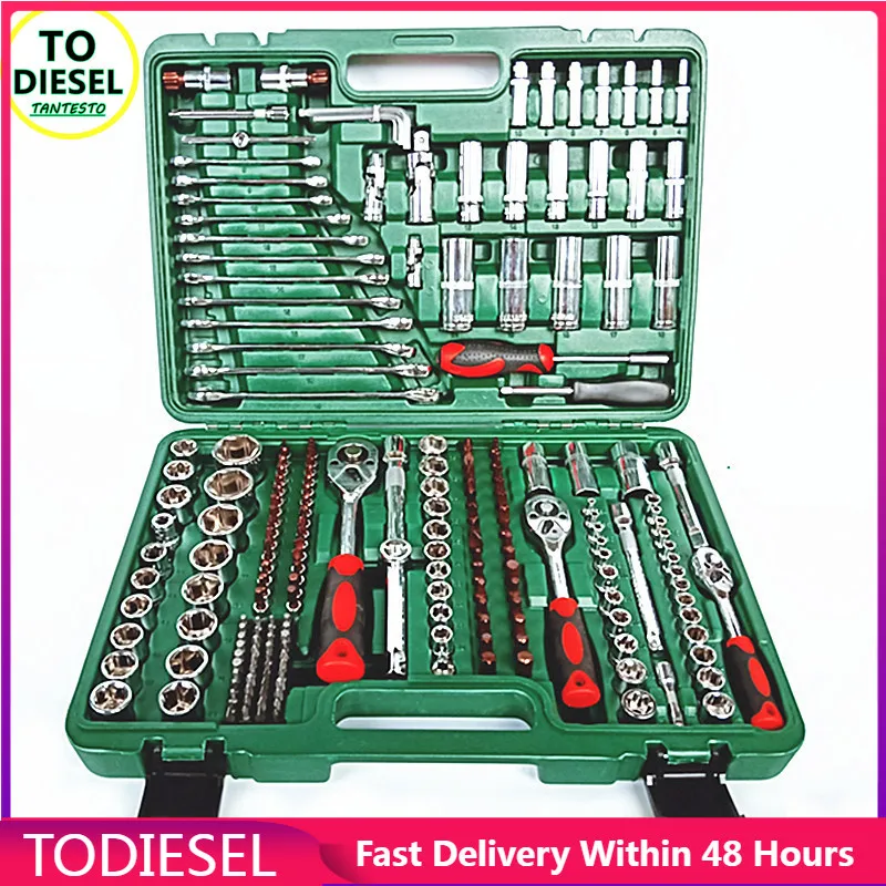 216PCS Automoitive Repair Sleeve Toolbox CRIN Injector Disassemble Tools