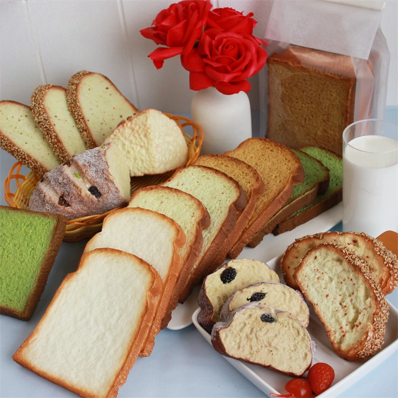 

Artificial Slice Toast Bread French Fake Toast Baking Bread Sandwich Model Window Display Props Simulation Food Scale Home Decor
