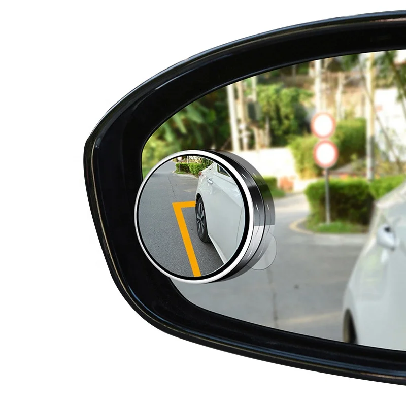 

Автомобильное зеркало для слепых зон на присоске, настоящее стекло, 2 дюйма, маленькие круглые зеркала заднего вида для слепых зон для автомобилей, упаковка из 2 шт. YT9043