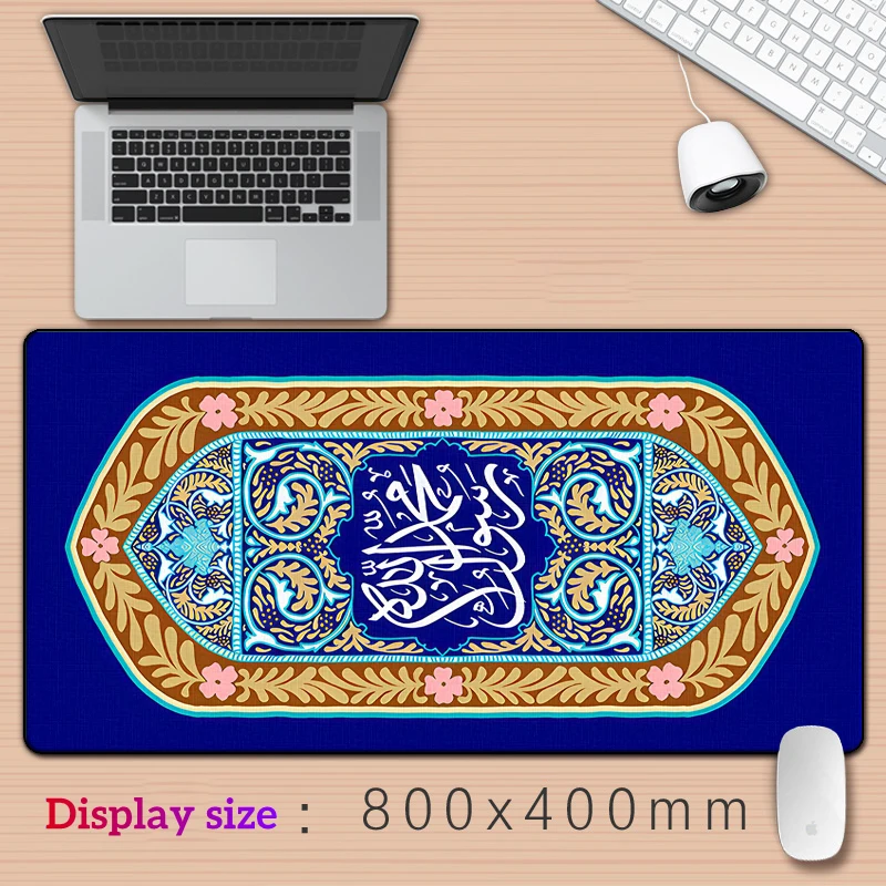 Muslim Art HD Printing XXL Mouse Pad Gamer Accessory Hot Large  Computer Lock Edge Keyboard Mat Anime Cartoon