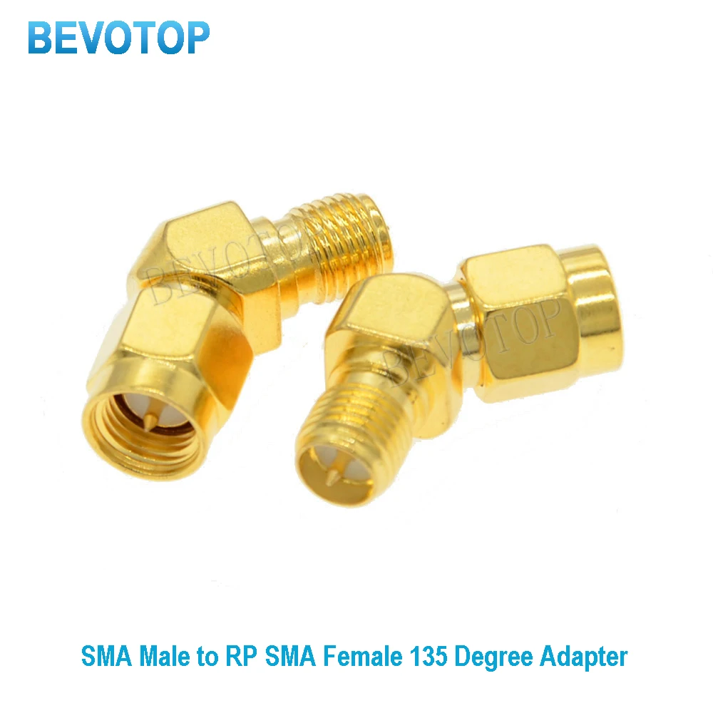 

100PCS/lot SMA Male to RP-SMA Female Jack 135 Degree For WiFi Antenna Raido Antenna SMA to SMA RF Coaxial Adapter Wholesales