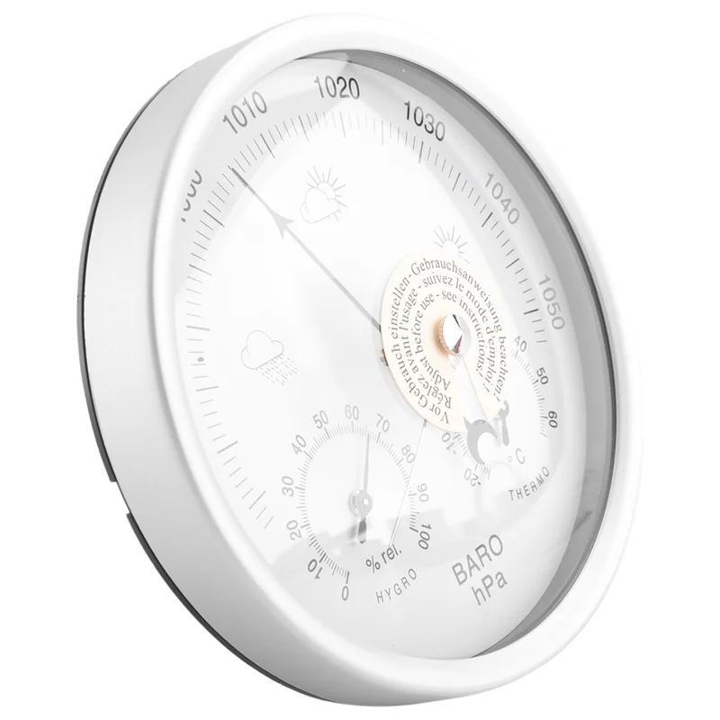 AA08-Digital Indoor Hygrometer Portable 3 In 1 Wall Hanging Weather Thermometer Barometer Hygrometer Home Decor 132MM Use For Di