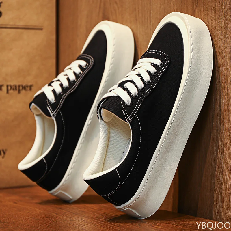 

Модные универсальные повседневные туфли на мягкой подошве, весенне-осенние мужские новые дышащие туфли из дышащей ткани с низким берцем, простые удобные туфли для доски