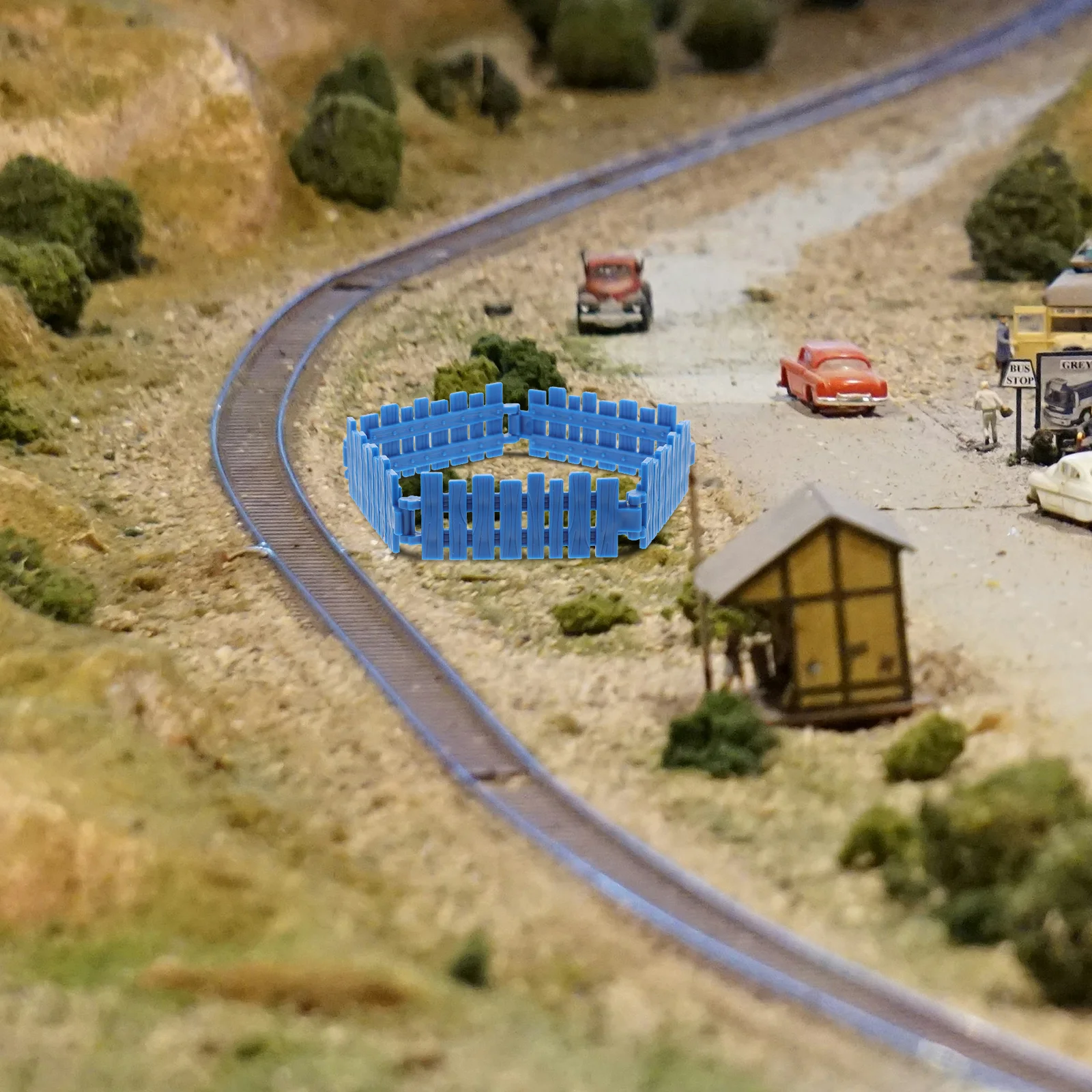 

5 шт. синий миниатюрный забор для пикетов, пластиковый сказочный садовый бордюр, микропейзаж, украшение для бонсай, аксессуары для сказочного сада