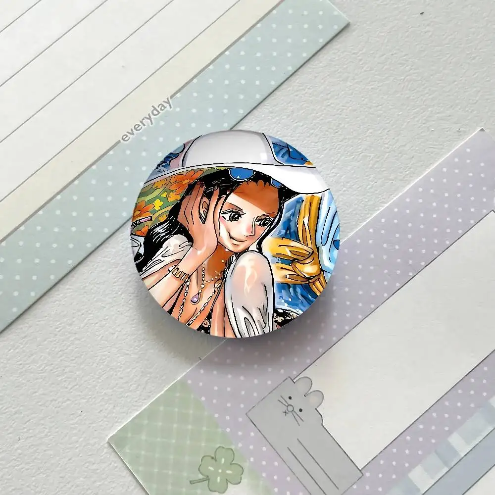One Piece Nico Robin Badges Round Brooch Cute Cartoon Idol Cosplay Badges DIY Backpack Clothing Jewelry Pins - view 6