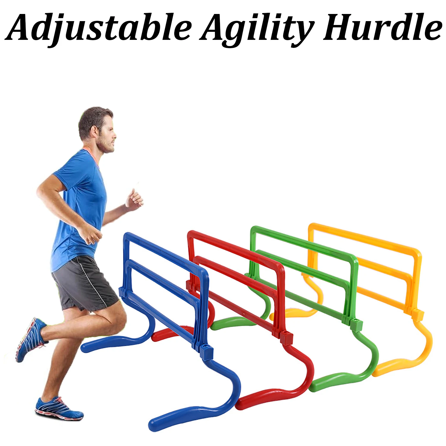 Agility Speed Training Soccer Equipment Adjustable Height Hurdle Foldable Soccer Obstacle Racks for Outdoor Exercise Ladder Rack