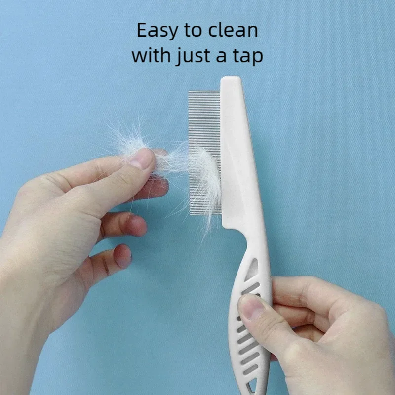 Home Pet Animal Care Comb Protect Flea Comb for Cat Dog Pet Stainless Steel Comfort Flea Hair Grooming Comb – Detail 3