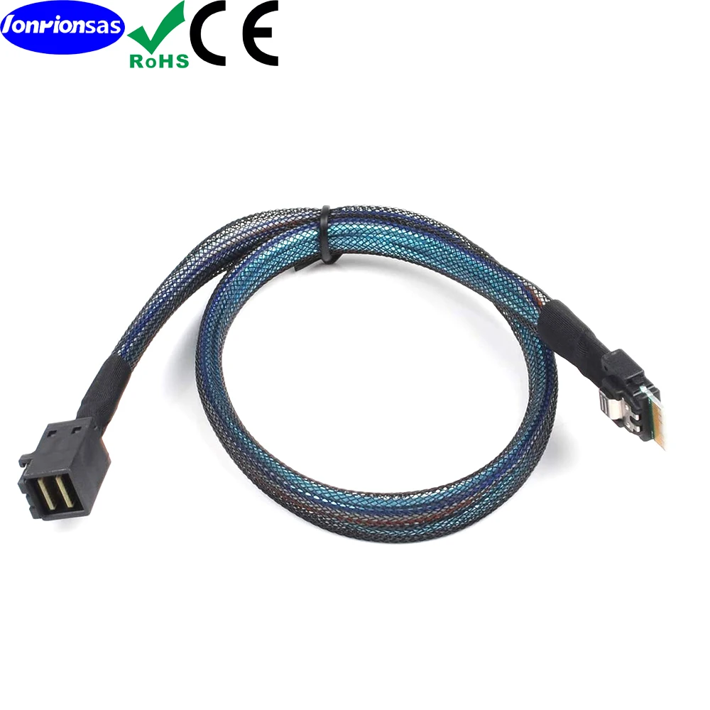 LONRIONSAS#PCIE4.0 Mini SAS HD SFF-8643 36PIN to Slimline SAS SFF-8654 4i 38P cable