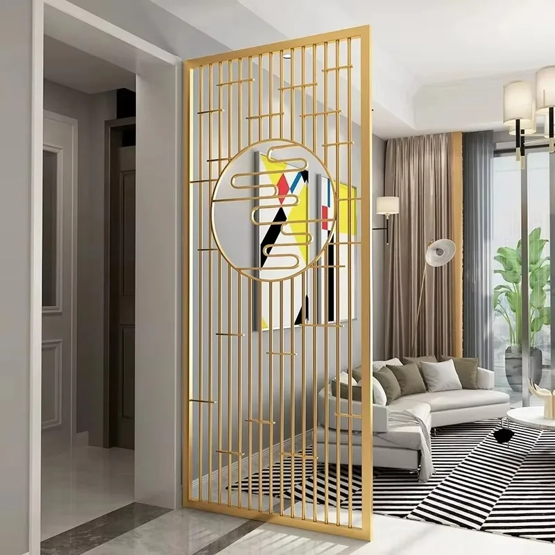 Wrought iron screen partition wall, used for living room decoration, entrance, simple modern industrial style customization