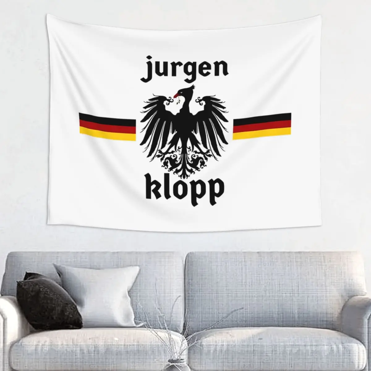 German Jurgen Klopp Tapestry Hippie Fabric Wall Hanging Room Decor Beach Mat Retro Tapestries