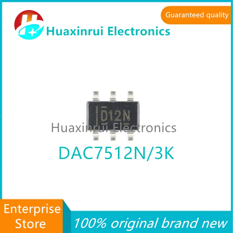 DAC7512N/3K SOT-23-6 100% original brand new silk screen D12N serial input analog-to-digital conversion DAC7512N/3K