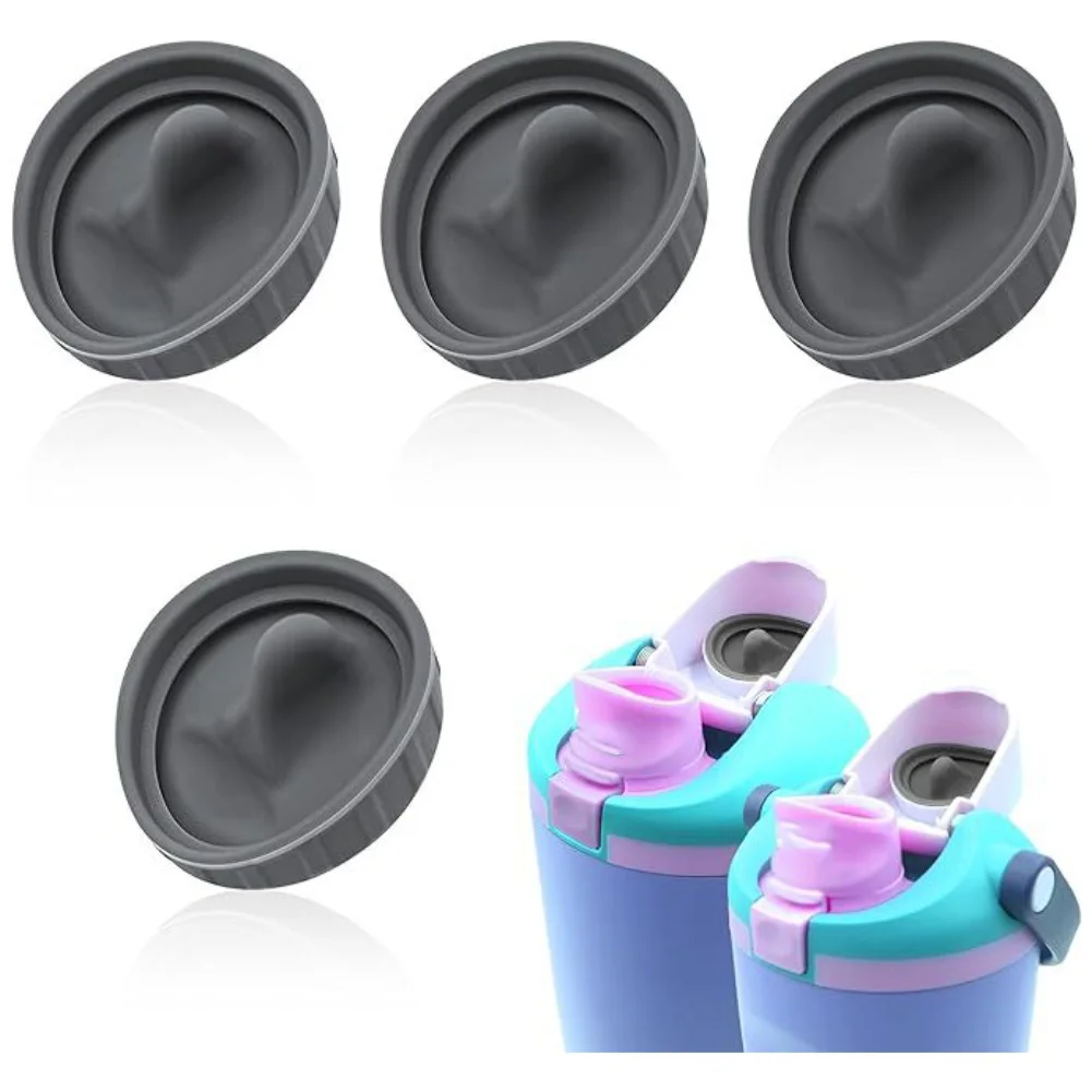 Four piece leak proof silicone stopper replacement set designed for 40oz bottle sealing rings to maintain secure hydration