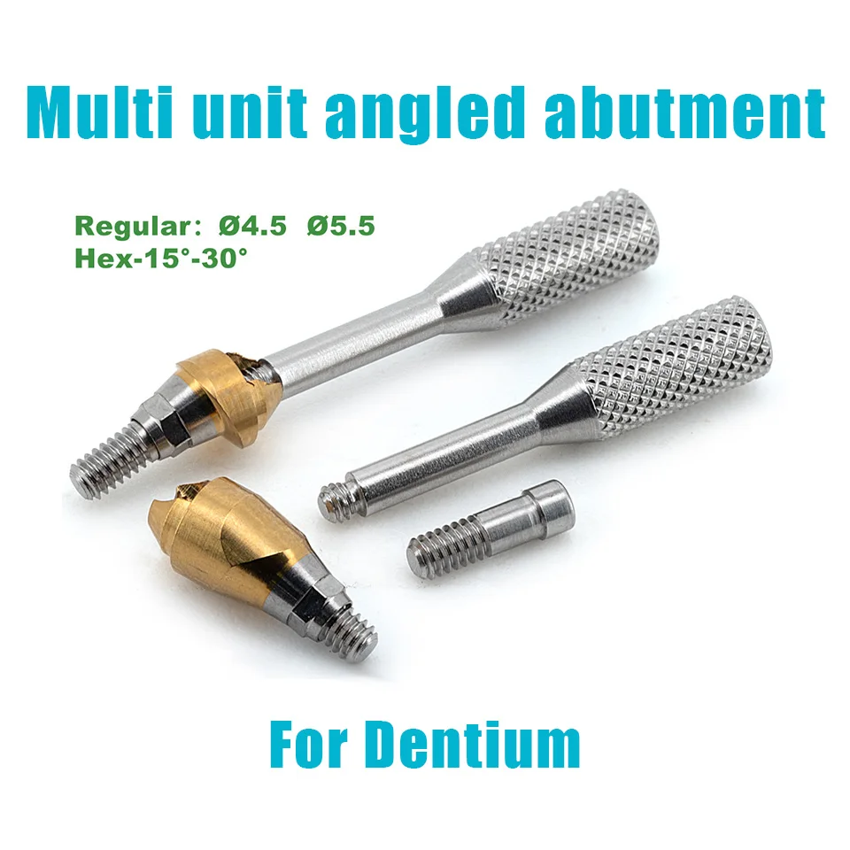 10Pcs Dental Multi Unit Angled Abutment 15° 30° Fit Dentium SuperLine Titanium Alloy Screw Retained Clinic Lab Supply Direct