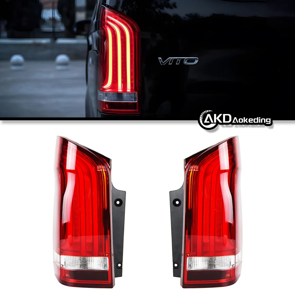 Image of CG Animiertes LED-Rücklicht mit DRL-Brems- und Nebelschlussleuchte für Mercedes Vito V-Klasse W447 V250 2015-2023