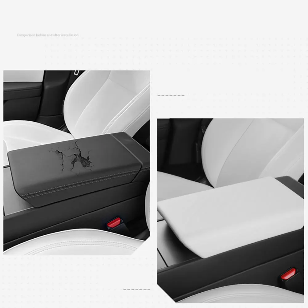 for Tesla Model 3 Highland 2024 2025 TPE Soft Case Car Center Console Arm Rest Lid Auto Central Armrest Box Pad Cover