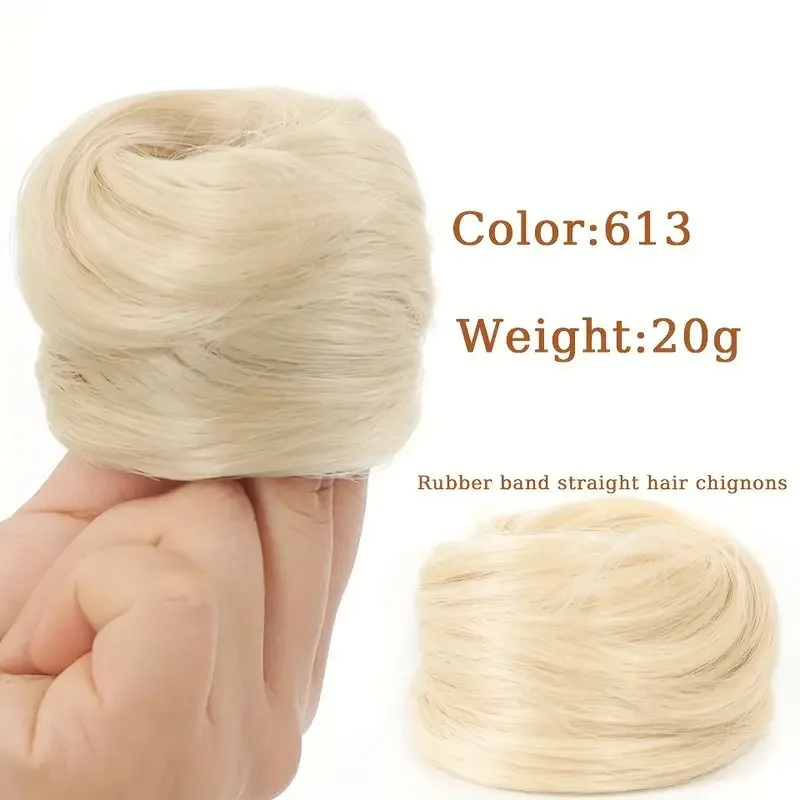 Synthetic Hair Bun Extension Messy Chignon Hairpiece Elastic Drawstring Updo Hair Accessories Natural Looking Volume Enhancer