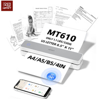 HPRT MT610 A4 Portable Thermal Printer 203PDI Inkless Bluetooth Printer Android & iOS Phone Home/Office Support 216MM/A5/B5/41N
