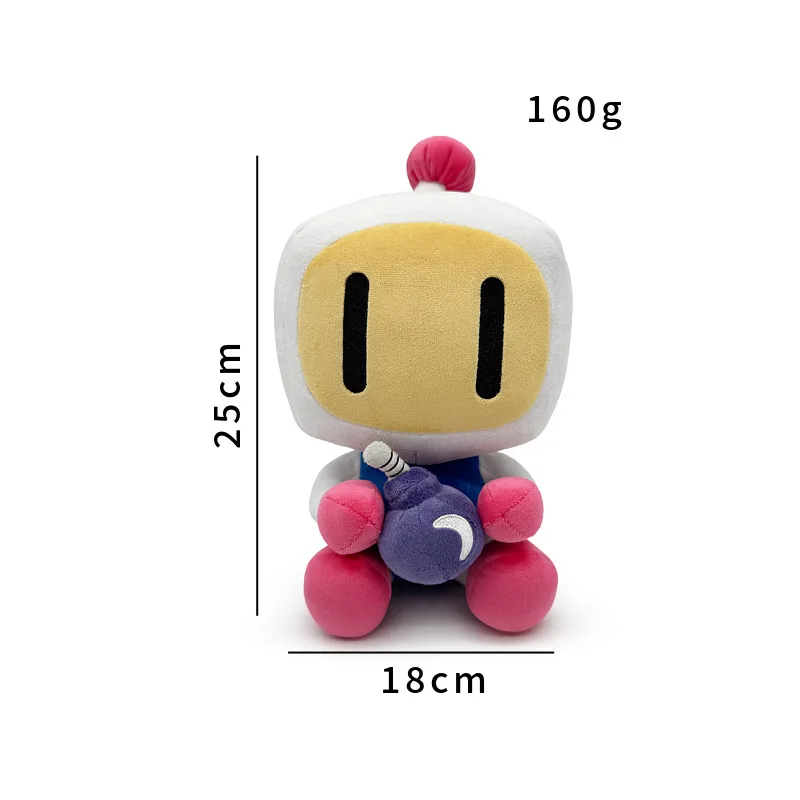 Bomberman Film di peluche Periferico Carino Kawaii Morbido cotone PP Peluche Bambola Ornamento Artigianato Regalo Giocattoli