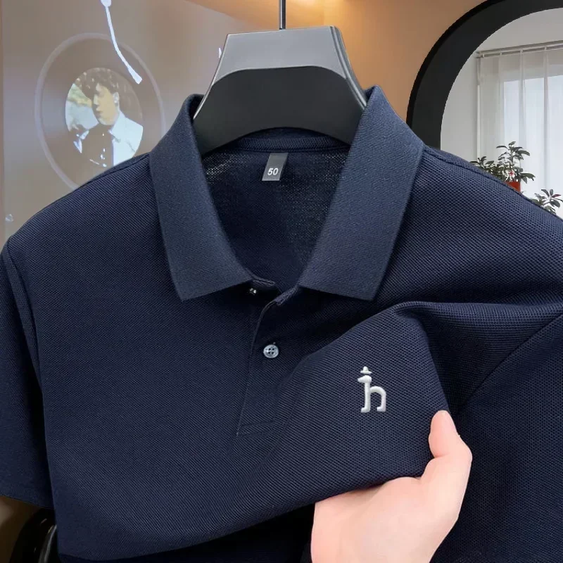 100% reine Baumwolle, hochwertiges Marken-Poloshirt für Herren, kurzärmelig, Sommermode, exquisit gesticktes Golf-Oberteil, lässiges T-Shirt. ﻿ – Detail 17
