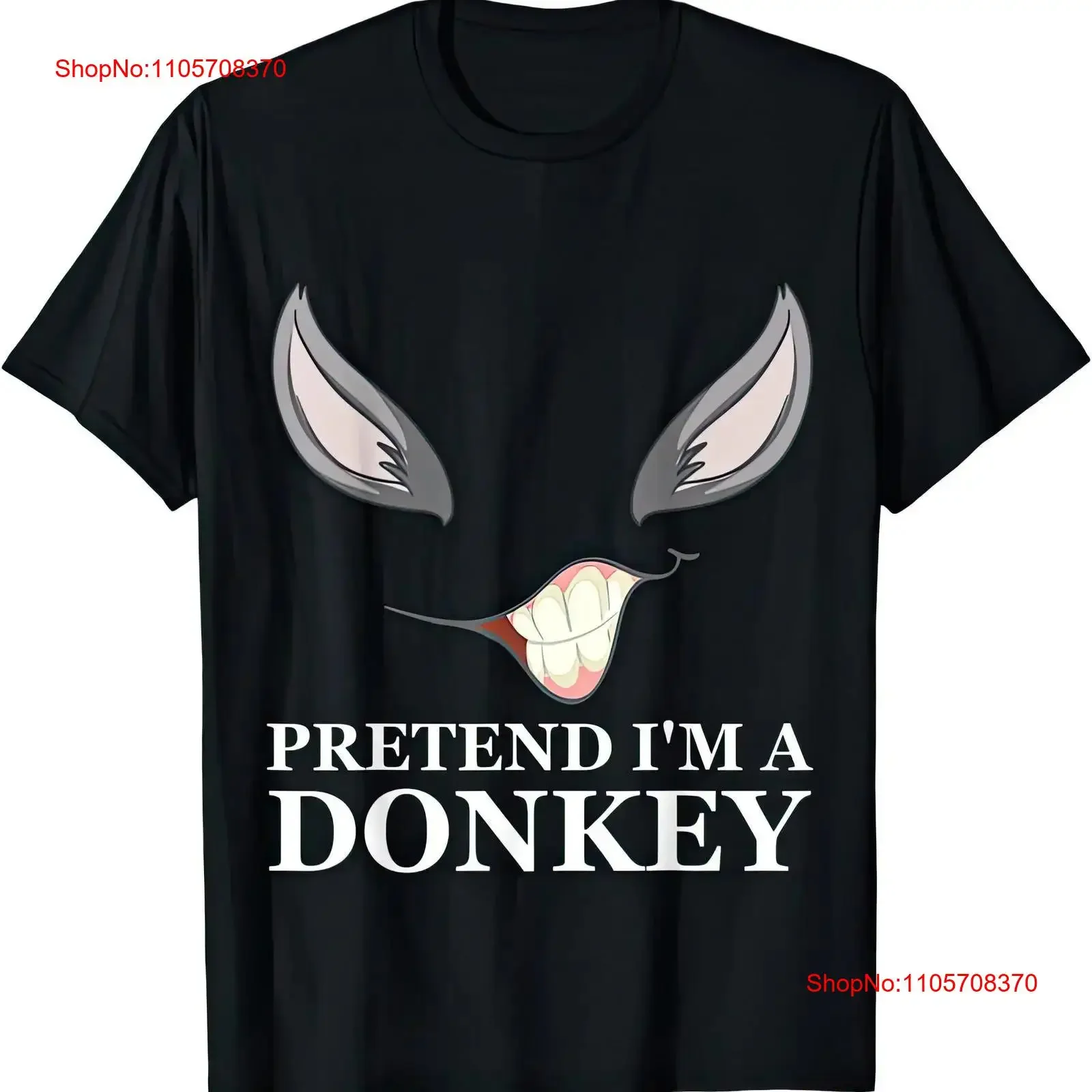 Pretend I'm A Donkey T Shirt vintage Washed Stretched streetwear Stylish Casual Comfortable graphic homme Soft Breathable