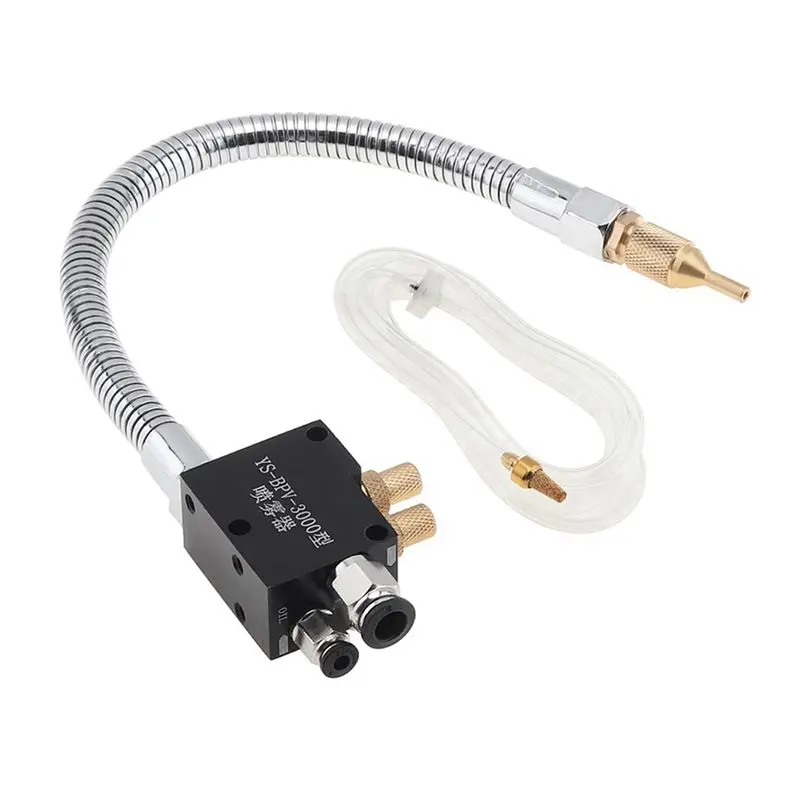 AB02 2X Atomizing Coolant Lubrication Spray System 400Mm,Sprayer Metal Hose For Cutting/Engraving/Cooling Machine
